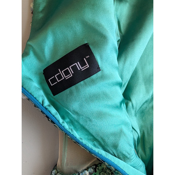 CDGNY by CD Greene Sequined Butterfly Mini Dress Size 4 Green $2250 #2J416 - Picture 8 of 11